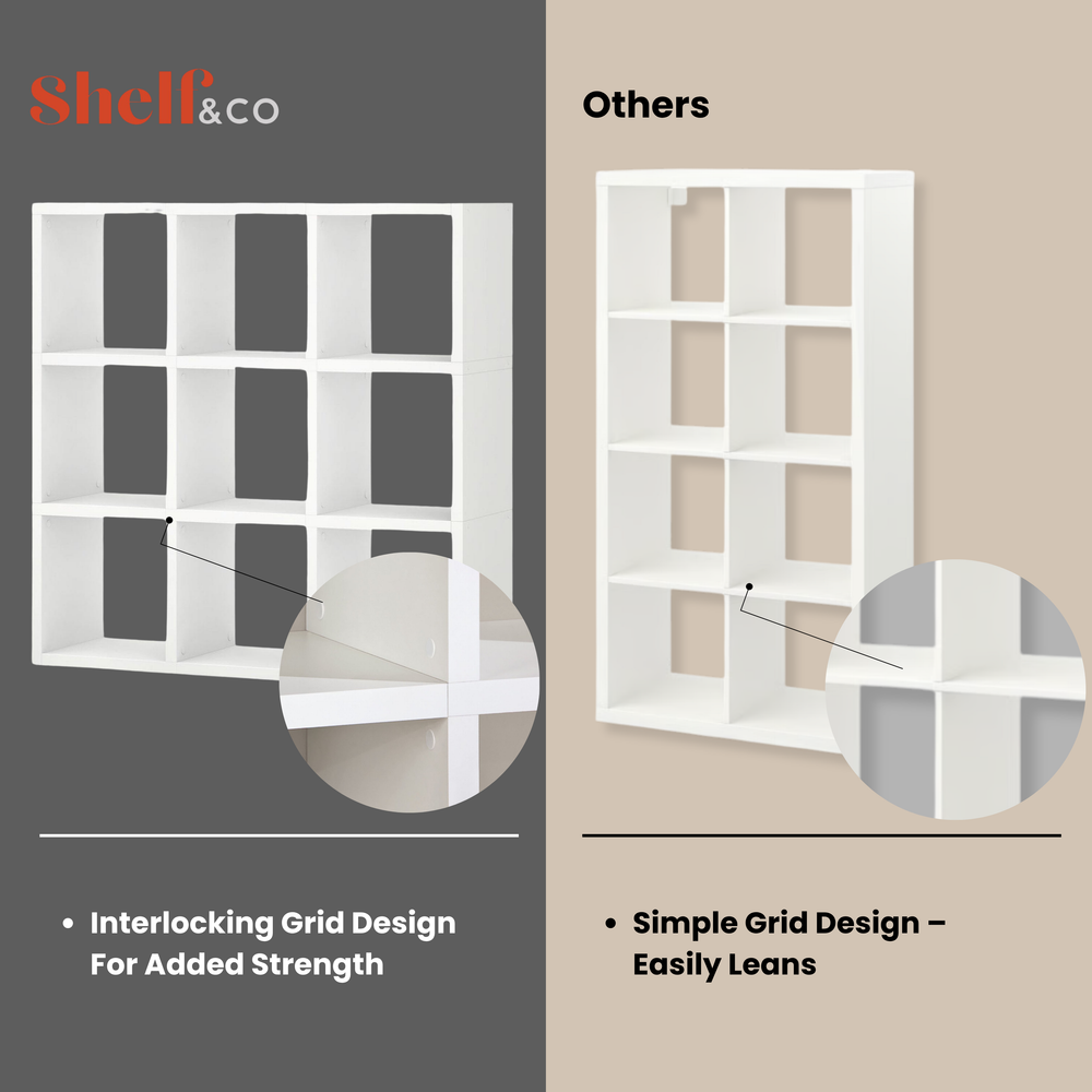4x4 Cube Shelf – Modern, Modular, Durable Cube Storage Solution BOON Cube Storage Shelf Square 1x4