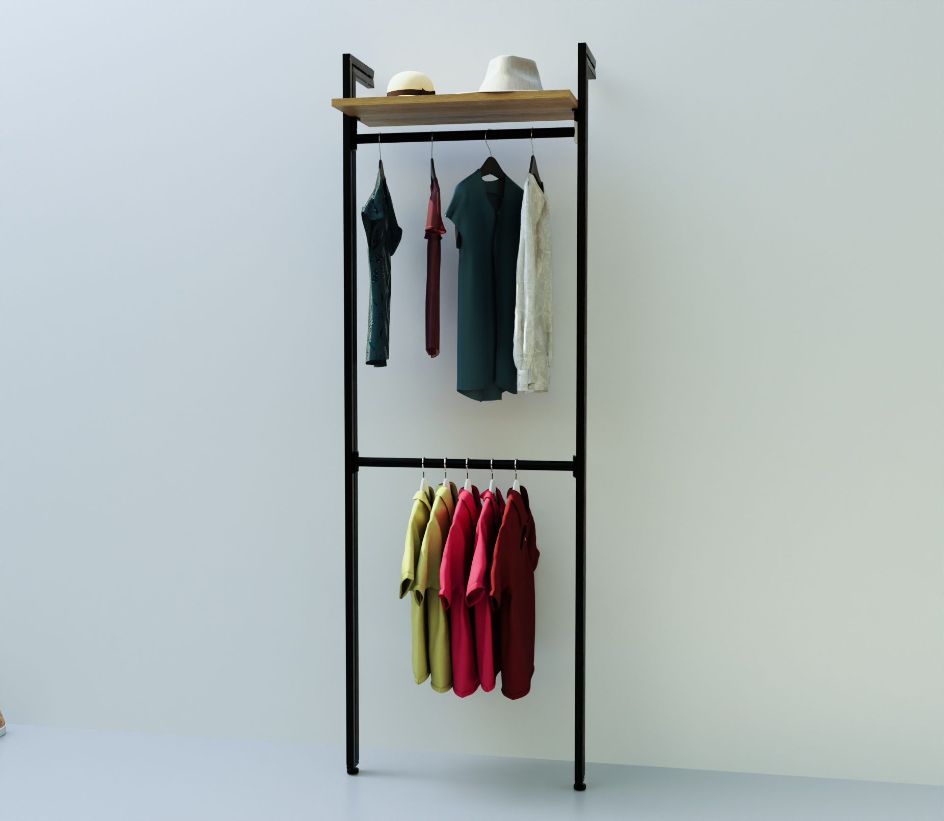 Open Wardrobe Solution with Easy Assembly - Freestanding Closet System CLOS-IT W-103