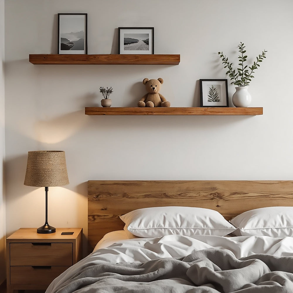 floating bedroom shelves