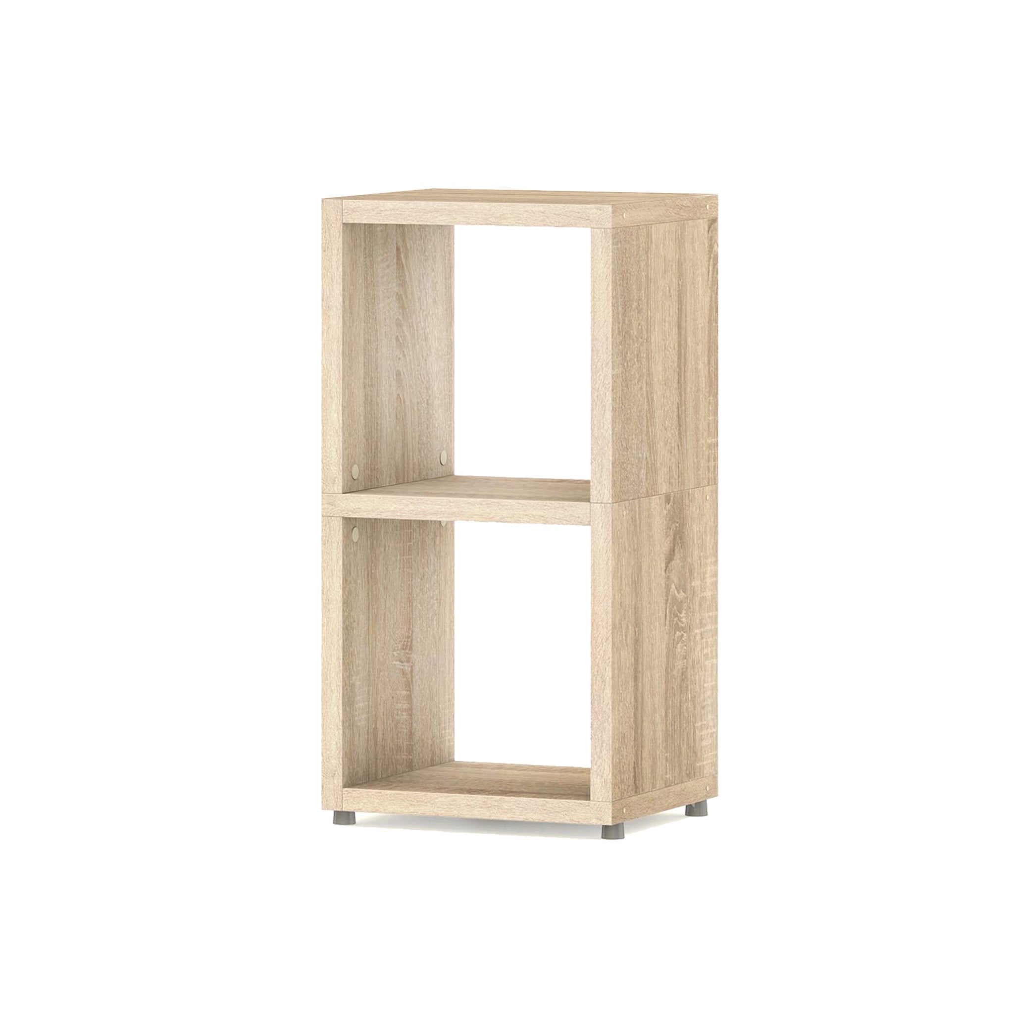 2 Cube Storage Organizer - Premium Melamine Finish Bookshelf with