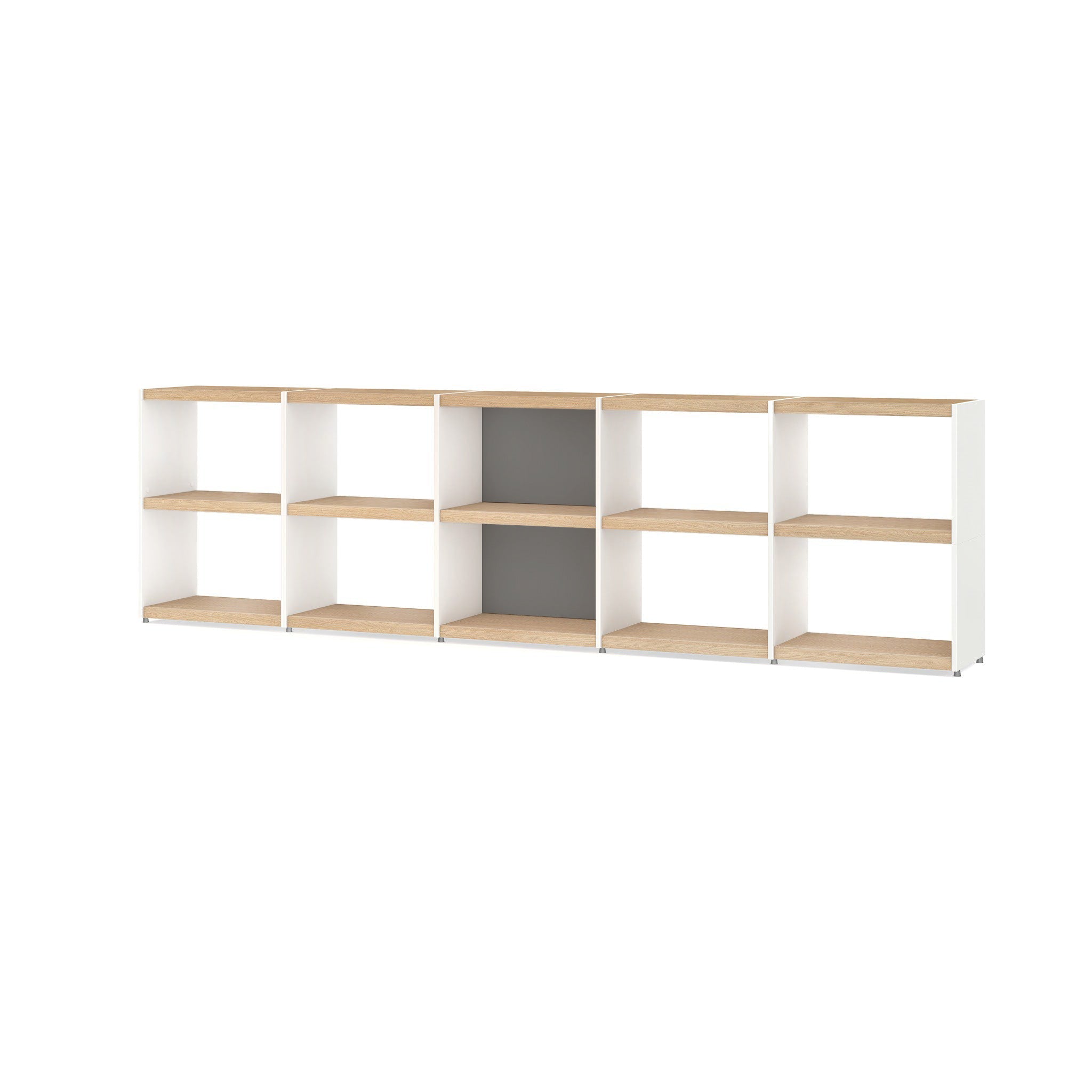 yomogiアイボリーロマンティック木製シェルフ YOMO Modular Bookshelf 5x2 – Shelf & Co.