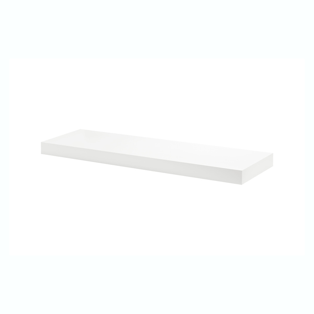 Bathroom Wall Shelf - 2 Inch Thick Floating Bathroom Shelves with Deep Shelf
