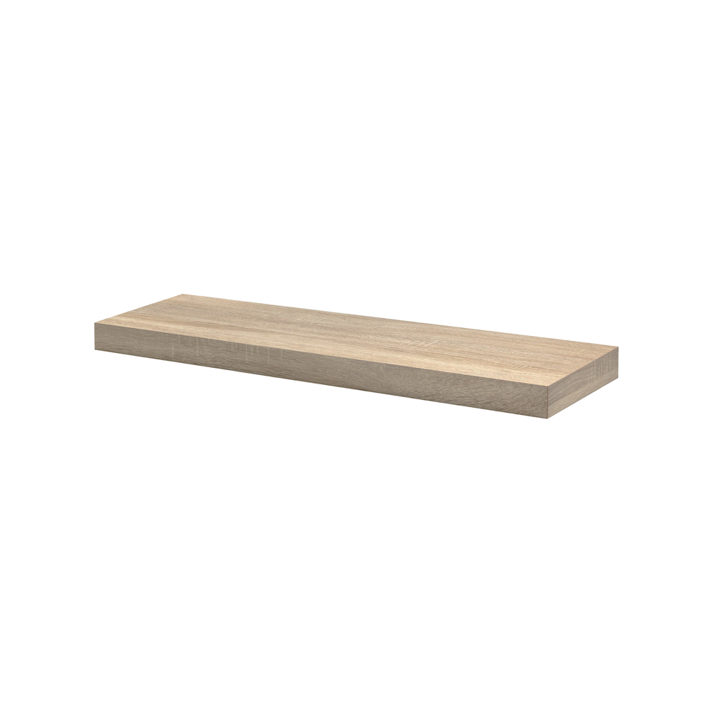 Bathroom Wall Shelf - 2 Inch Thick Floating Bathroom Shelves with Deep Shelf