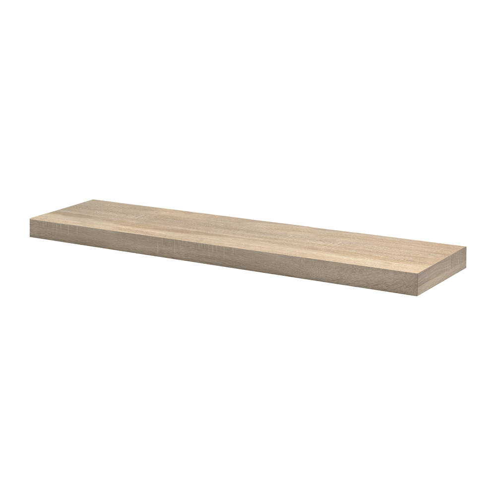 Bathroom Wall Shelf - 2 Inch Thick Floating Bathroom Shelves with Deep Shelf
