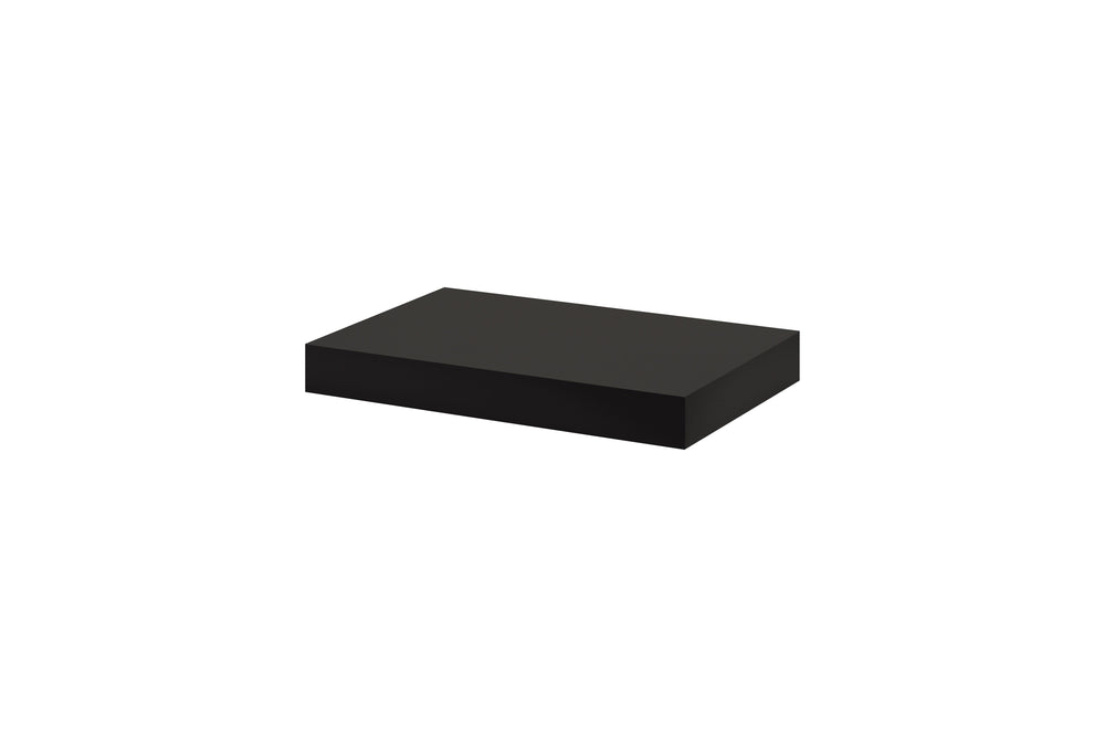 Black Floating Shelves Over 9 in. Deep And Up To 45 in. Long