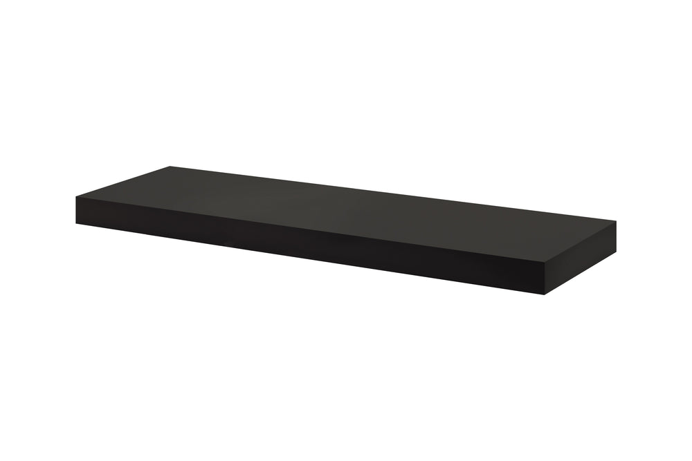 Black Floating Shelves Over 9 in. Deep And Up To 45 in. Long