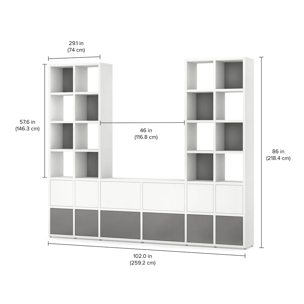 BOON Cube Storage Shelf Combo 4/2x6 Accessorized