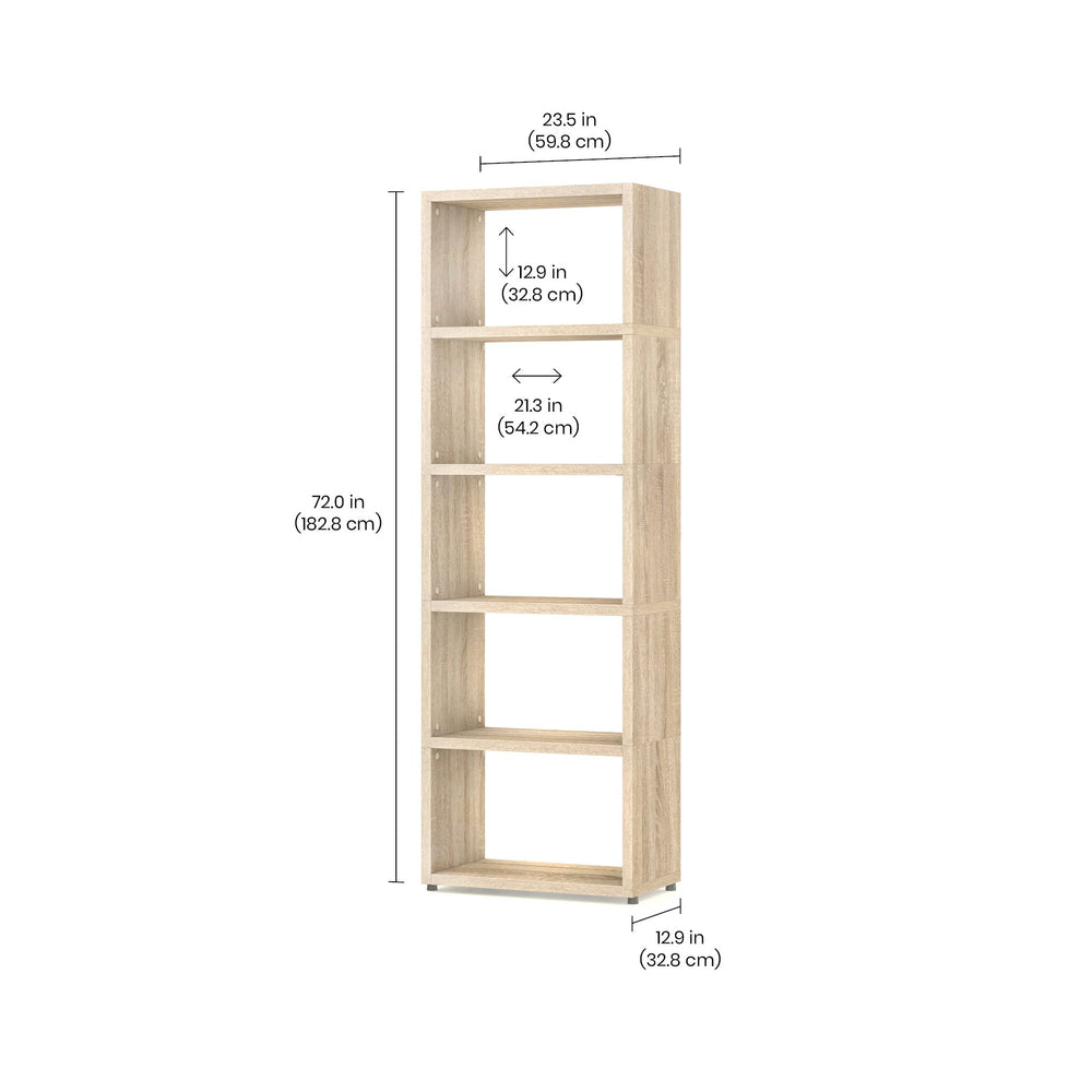 5 Cube Storage Unit – Thick Boards, Scratch-Resistant, Modular Cube Shelf BOON Cube Storage Shelf Rectangular 1x5