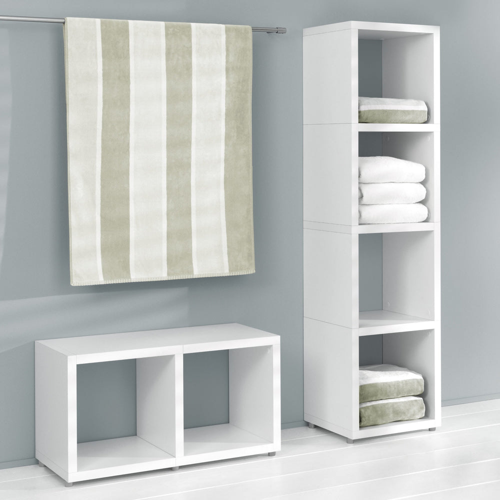 4 Cube Storage Unit – Durable, Modular Cube Shelf for Modern Organization BOON Cube Storage Shelf Rectangular 1x4
