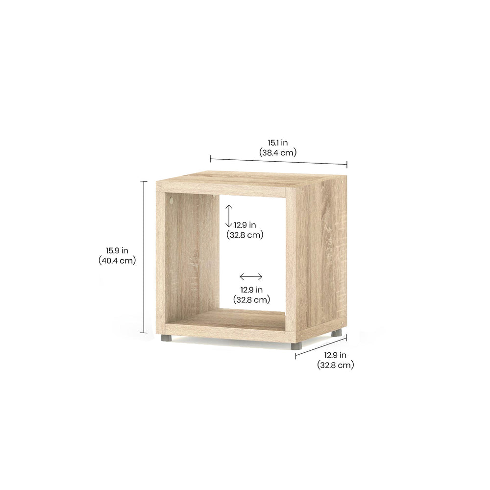 BOON Cube Storage Shelf 1x1 - Discontinued Oak