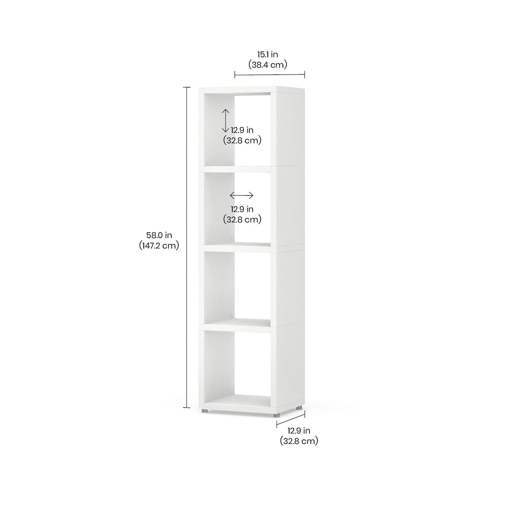 1x4 Cube Shelf – Modern, Modular, Durable Cube Storage Solution BOON Cube Storage Shelf Square 1x4