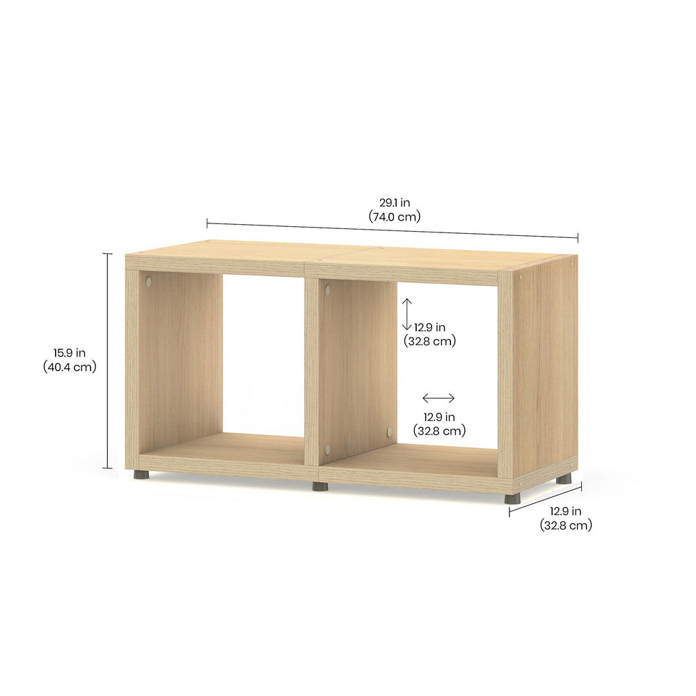 2 Cube Storage Unit - Modern Organizer with Premium Melamine & Scratch-Resistant Finish BOON Cube Storage Shelf Square 2x1