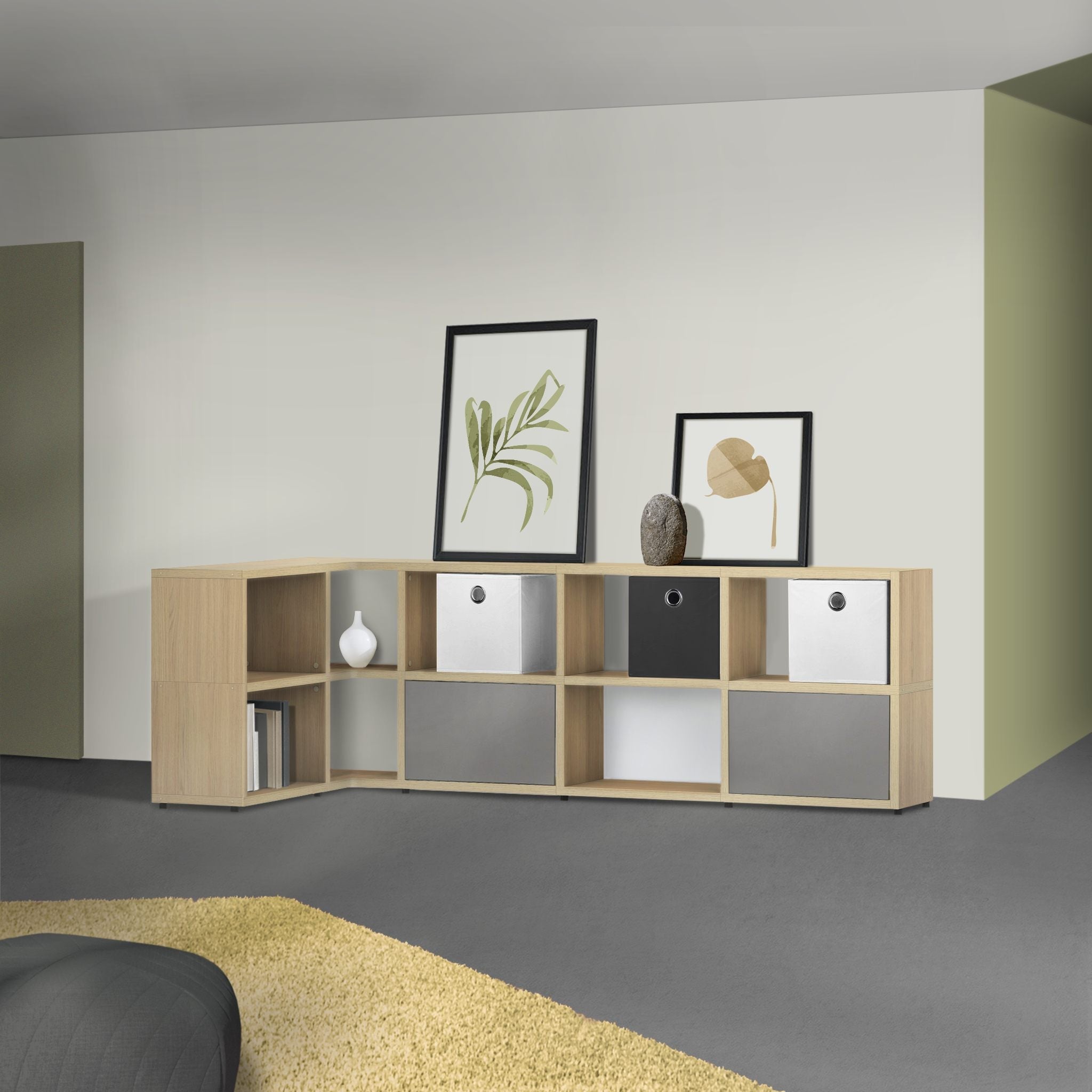 BOON Cube Storage Shelf Corner Square 3x3