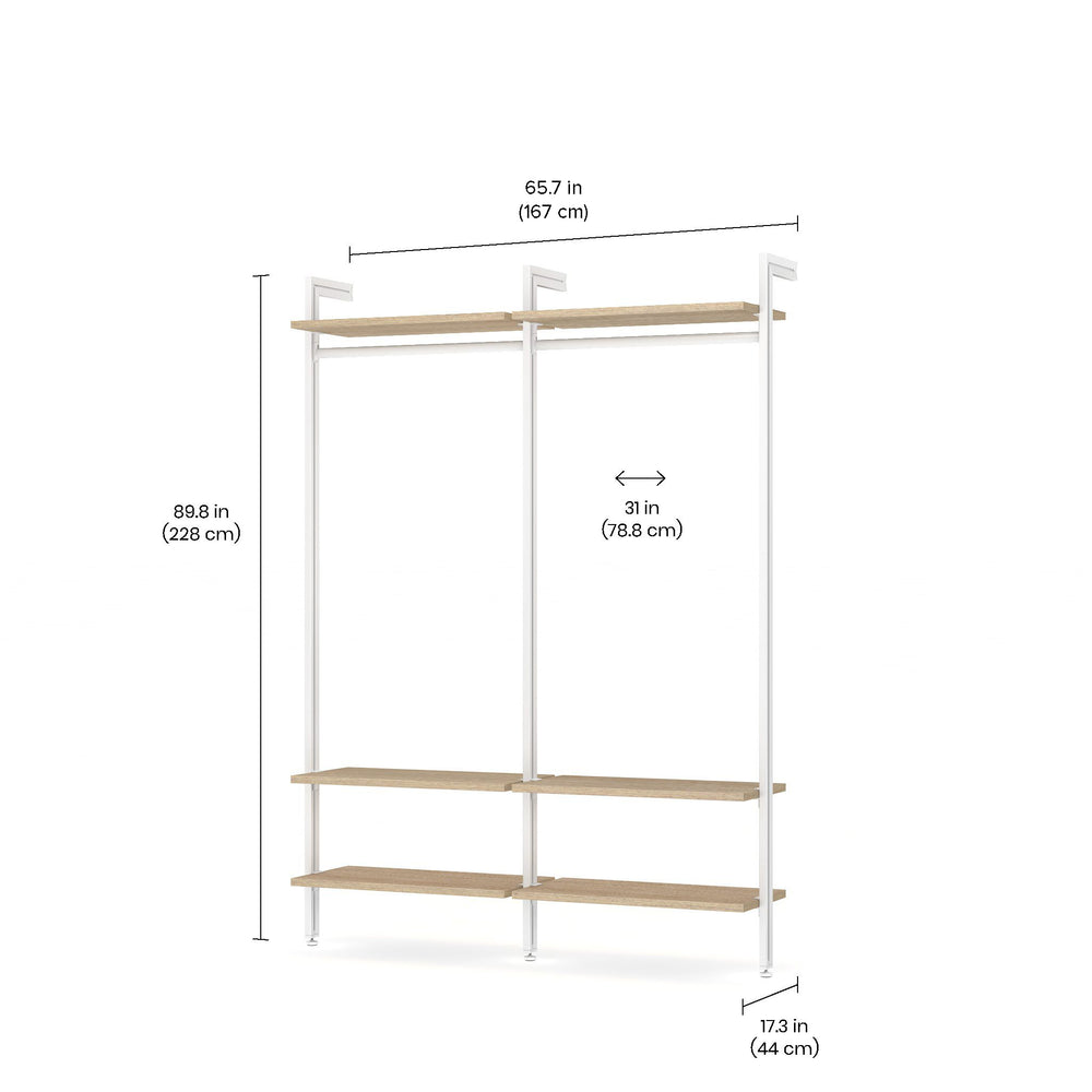 Premium Custom Closet Systems - Modern Walk In Closet Organizer with Easy Installation CLOS-IT W-200