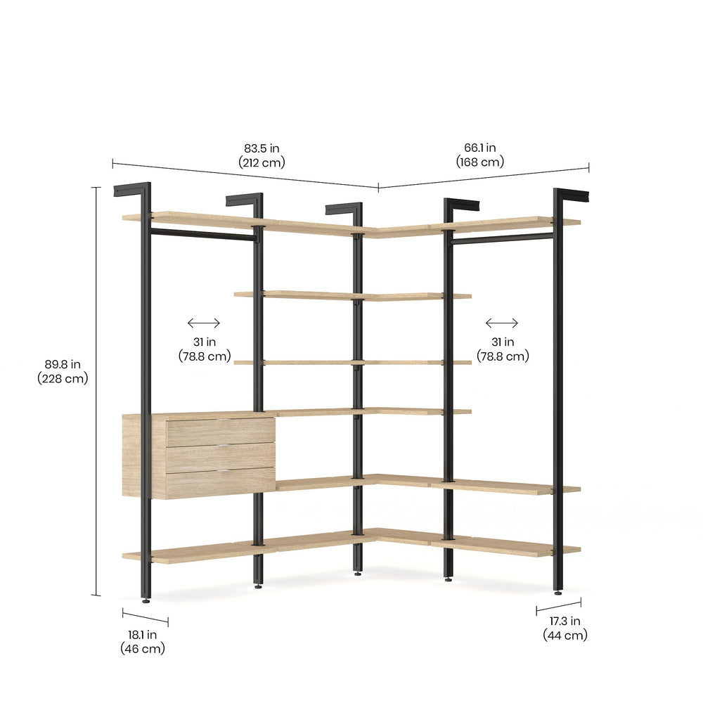 CLOS-IT W-408 Corner Closet Storage