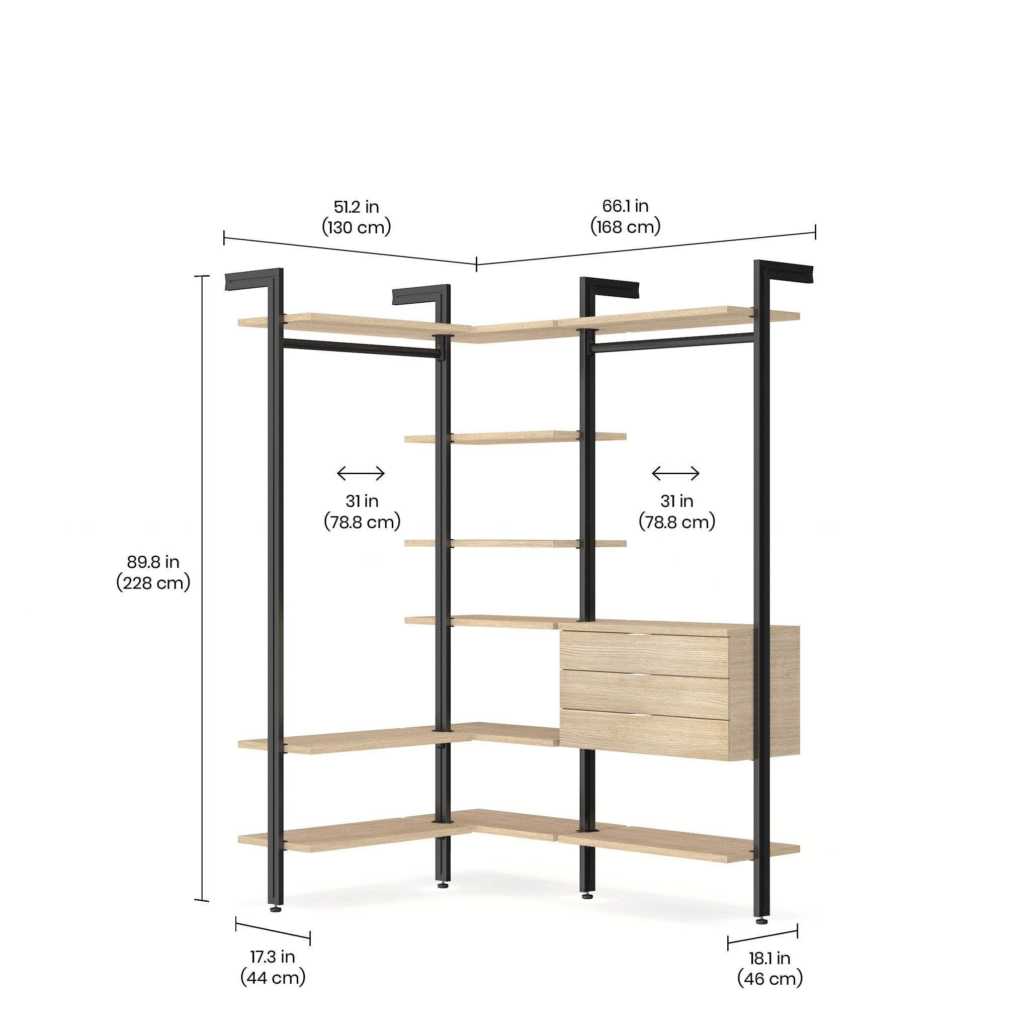 CLOS-IT W-309 Corner Closet Storage – Shelf & Co.