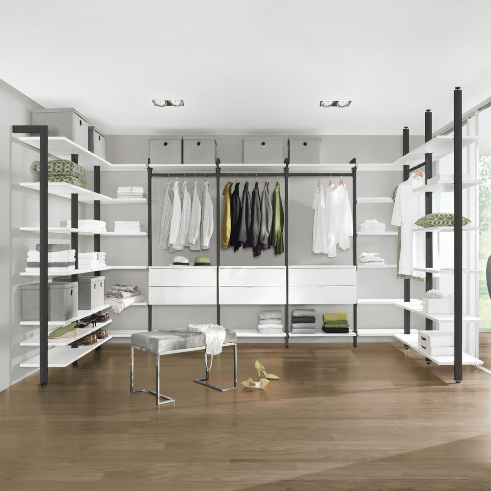 Premium Custom Closet Systems - Modern Walk In Closet Organizer with Easy Installation CLOS-IT W-200