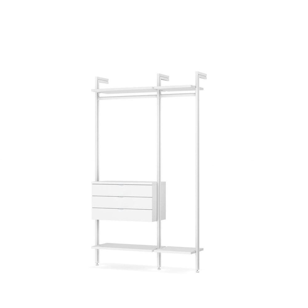 Easy Install Closet Organizer with Drawers - Award-Winning Modular Design CLOS-IT W-154