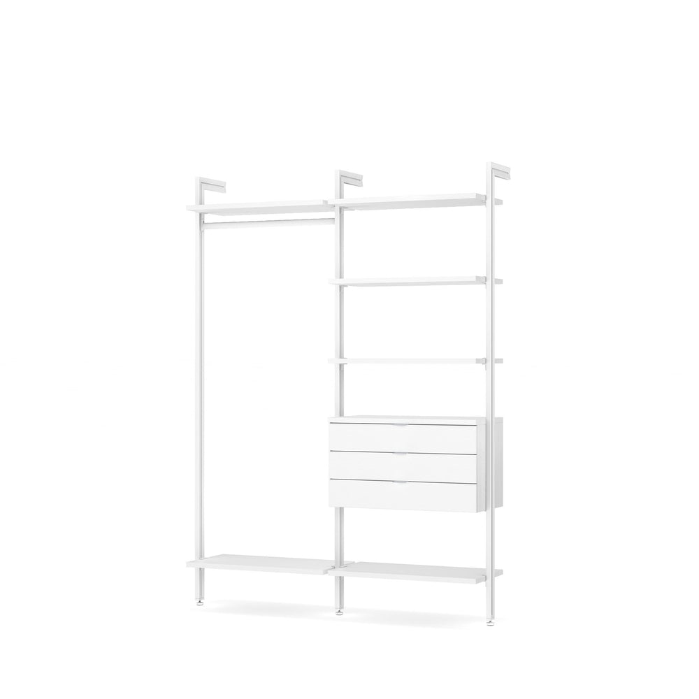 Wardrobe Closet with Drawers Open Wardrobe CLOS-IT W-204