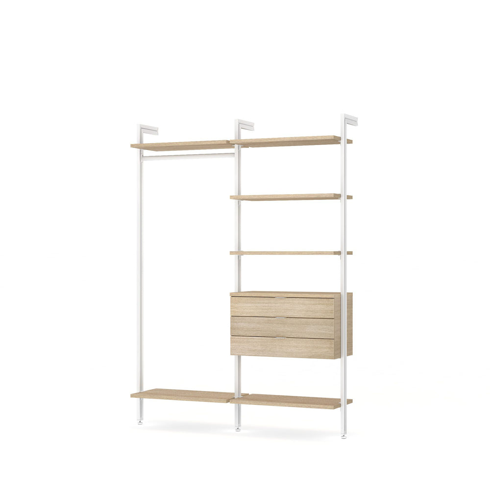 Wardrobe Closet with Drawers Open Wardrobe CLOS-IT W-204