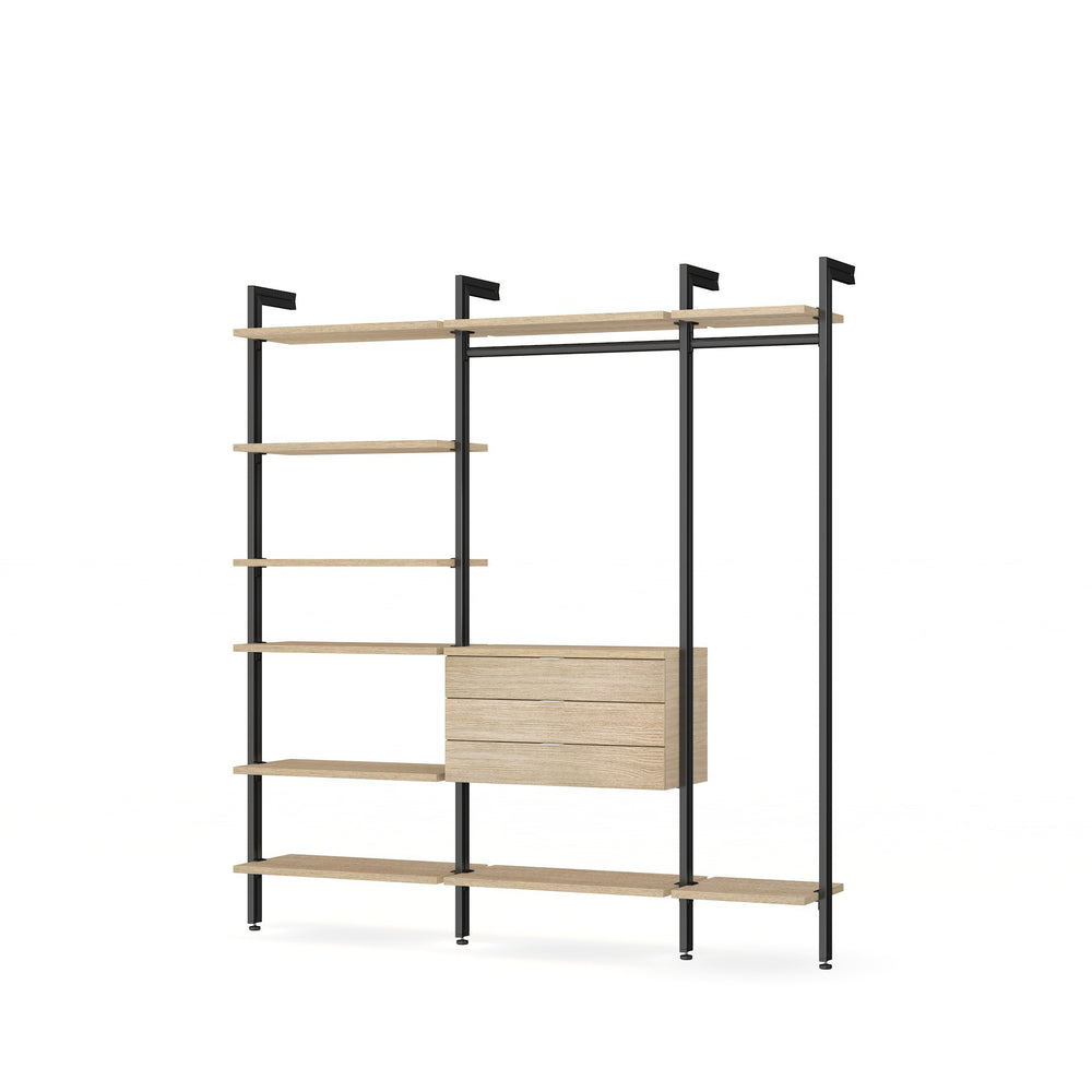 Premium Closet System with Drawers - Modern Modular Walk-In Organization CLOS-IT W-254