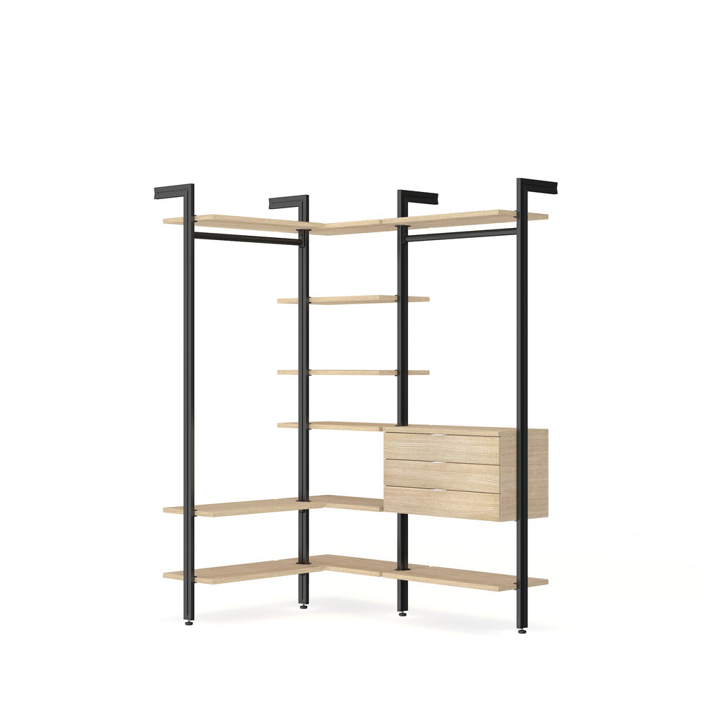 Premium Walk-In Closet with Integrated Drawer Systems - Modern Luxury Design CLOS-IT W-309