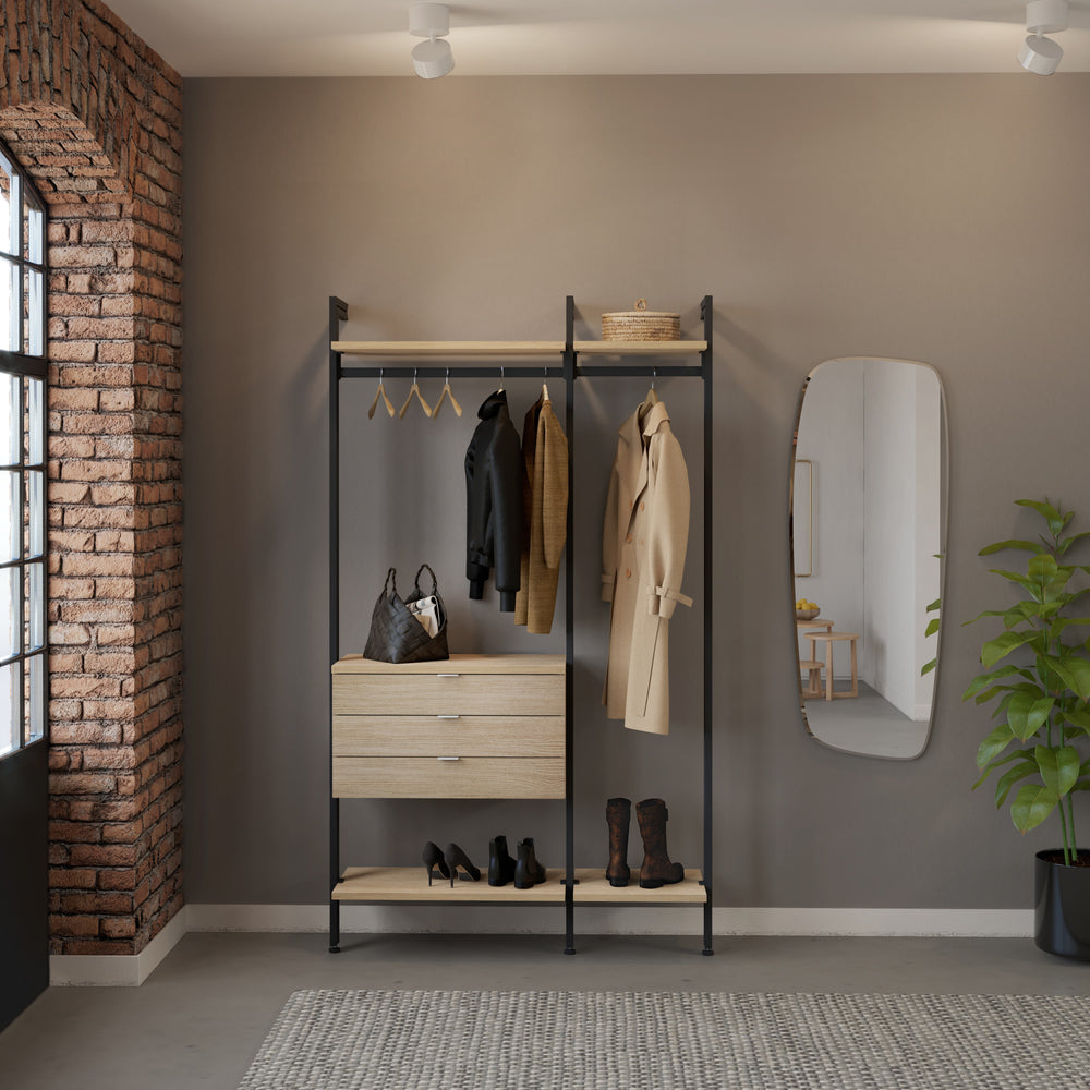 Easy Install Closet Organizer with Drawers - Award-Winning Modular Design CLOS-IT W-154