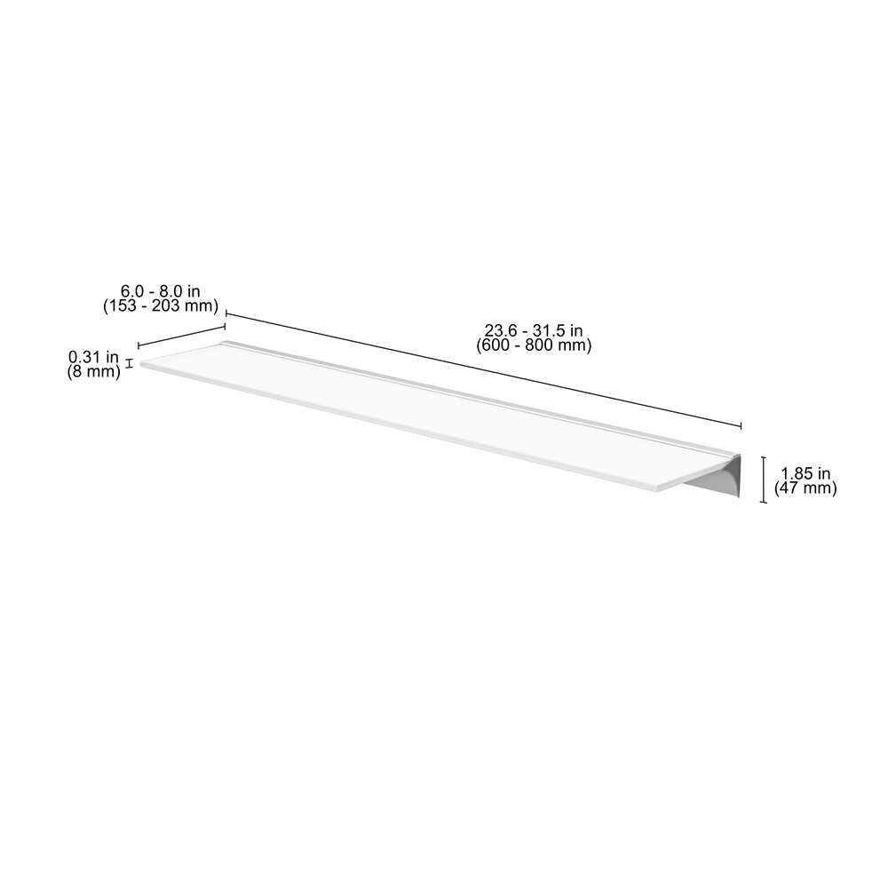 RAIL Glass Shelf Bracket