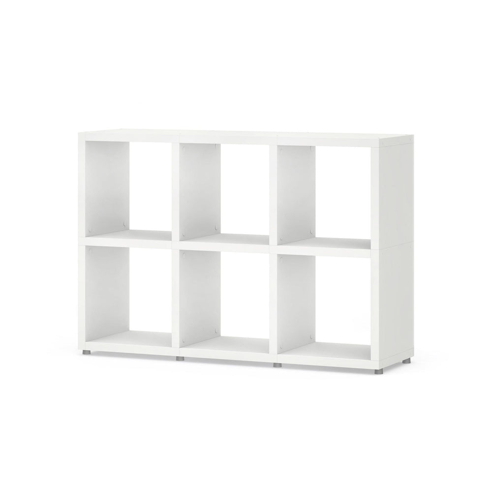 6 Cube Storage Shelf – Sturdy, Customizable Bookshelf & Cube Organizer BOON Cube Storage Shelf Rectangular 3x2