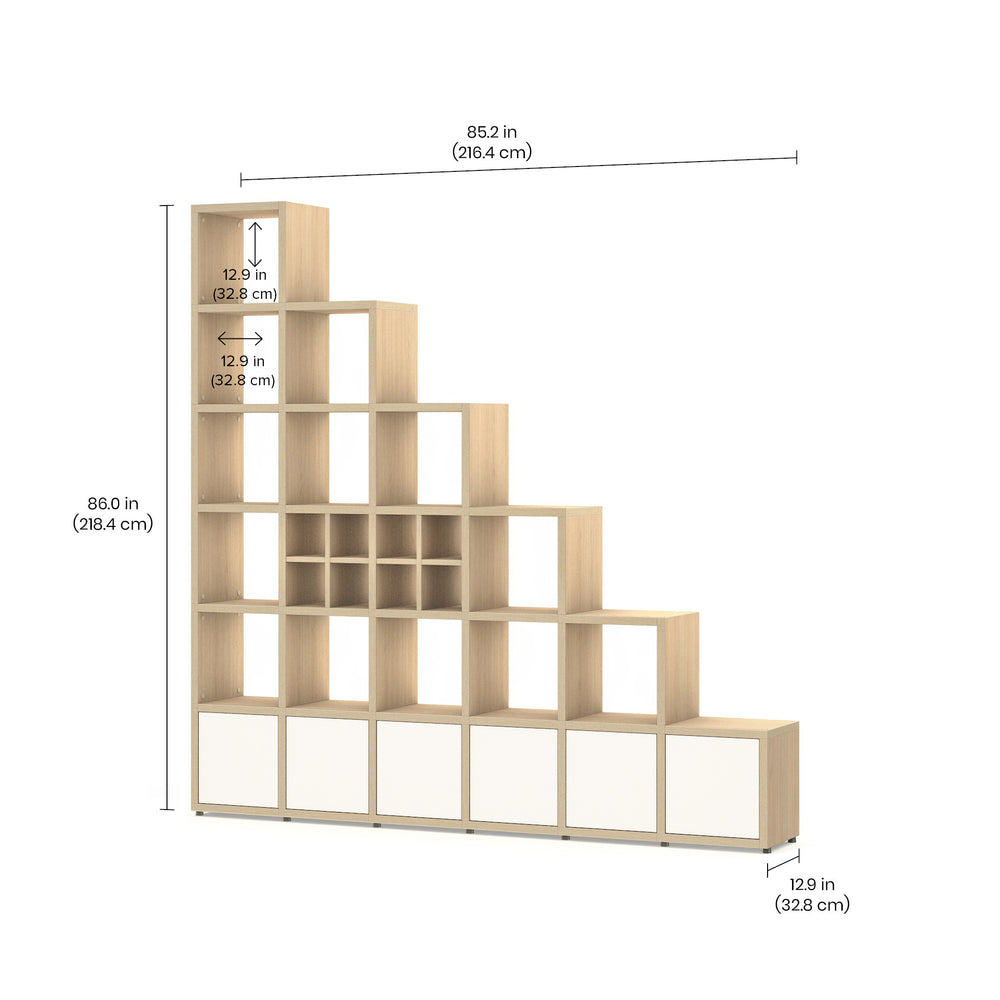 BOON Cube Storage Shelf Square Step 6x6 Accessorized
