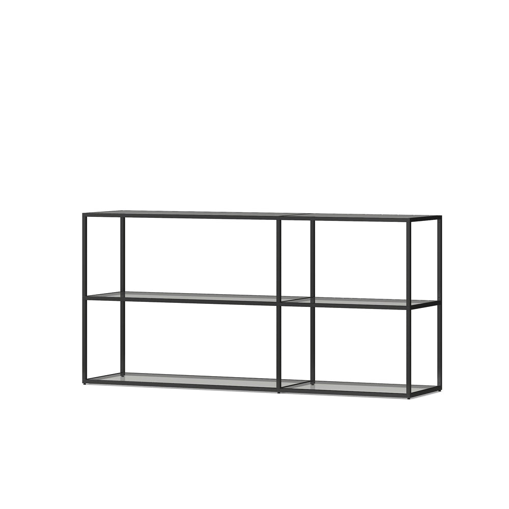 Media Shelf & Display Shelves - Modern Storage System with German Engineering & Sturdy Construction LIUM Decorative Shelving Unit Combo 2x2