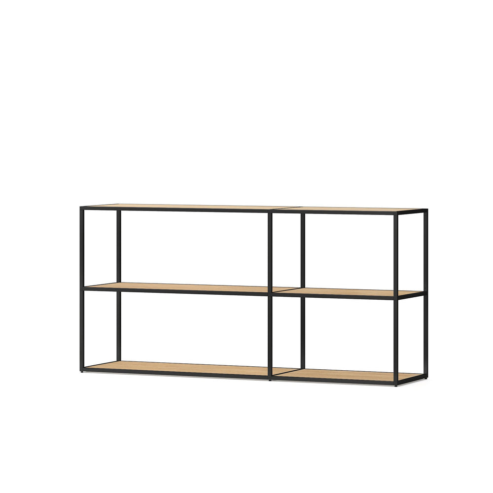 Media Shelf & Display Shelves - Modern Storage System with German Engineering & Sturdy Construction LIUM Decorative Shelving Unit Combo 2x2