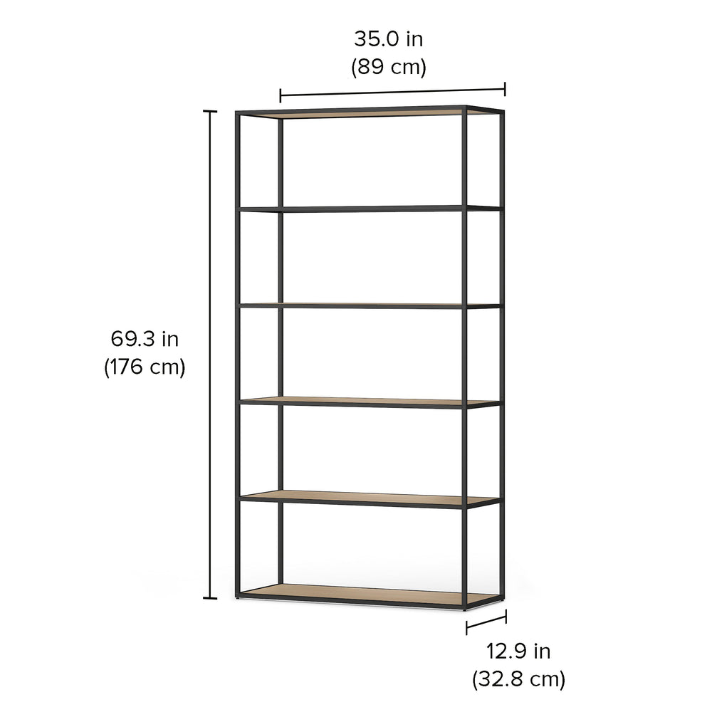Bookshelf System - Modern Display Storage with Custom Shelves & German Engineering LIUM Decorative Shelving Unit XL 1x5