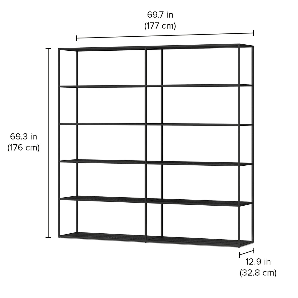 Modular Bookshelf System - Modern Display Storage with Custom Shelves & German Engineering LIUM Decorative Shelving Unit XL 2x5
