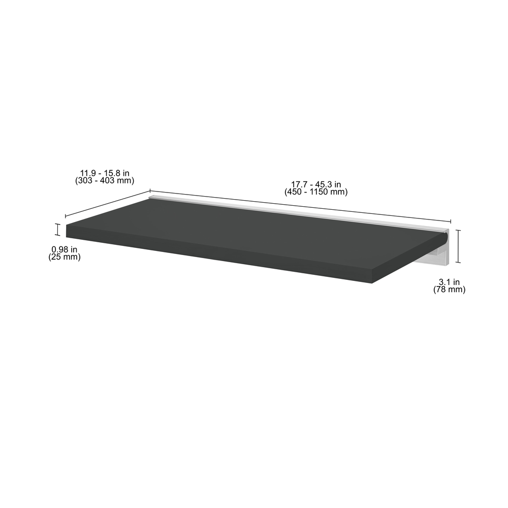 Sturdy Shelf and Bracket Kit With Stylish Supports - Ideal Bathroom, Kitchen, Living Room or Bedroom Shelves