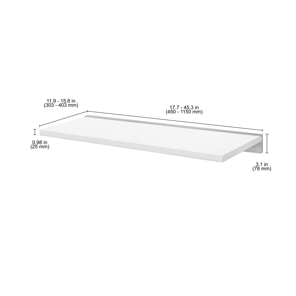 Sturdy Shelf and Bracket Kit With Stylish Supports - Ideal Bathroom, Kitchen, Living Room or Bedroom Shelves