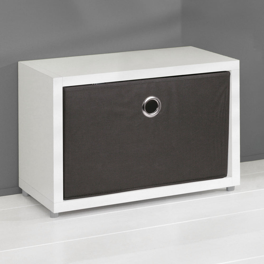 BOON Cube Storage Shelf Rectangular 1x1 Accessorized with Oak Door