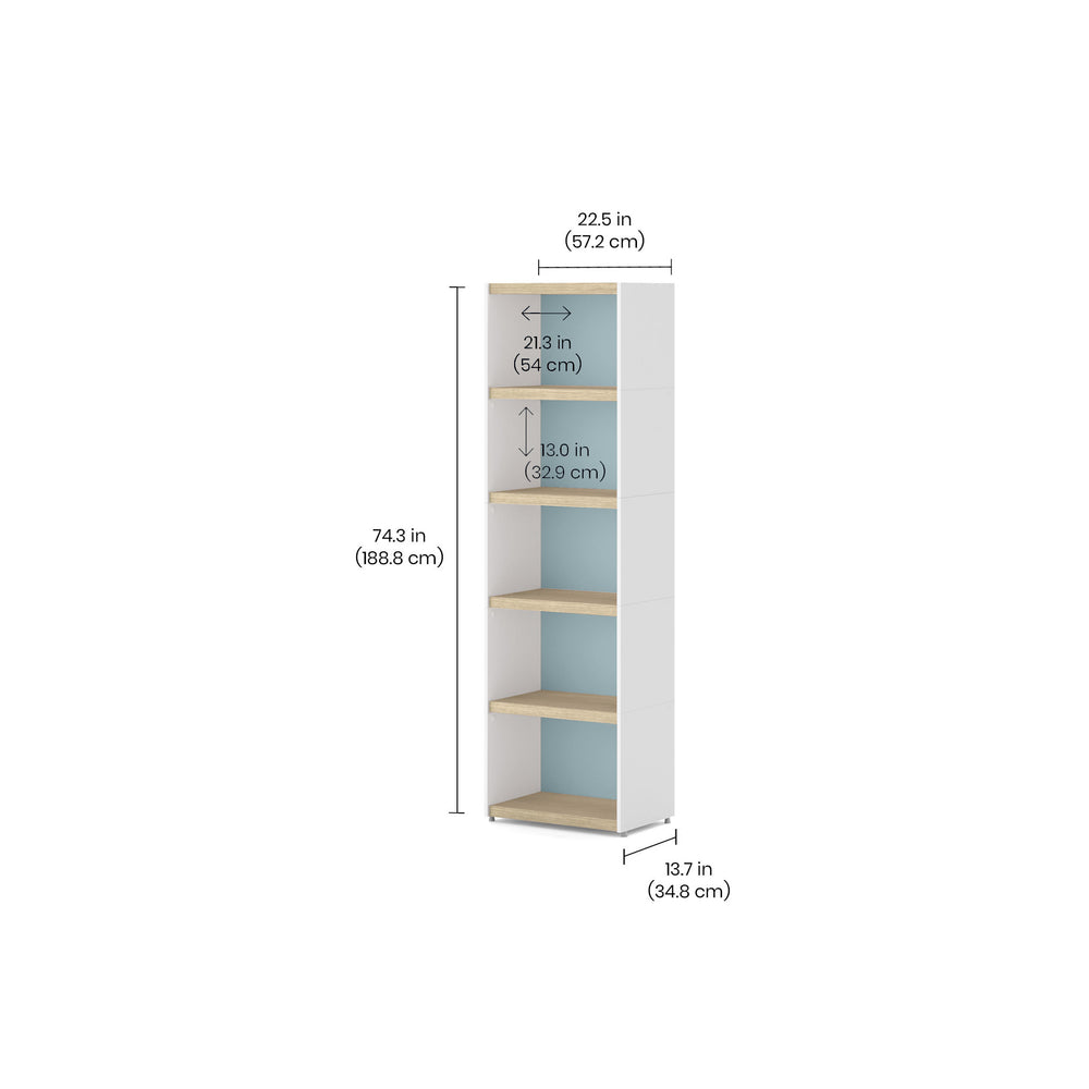 YOMO Modular Bookshelf 1x5