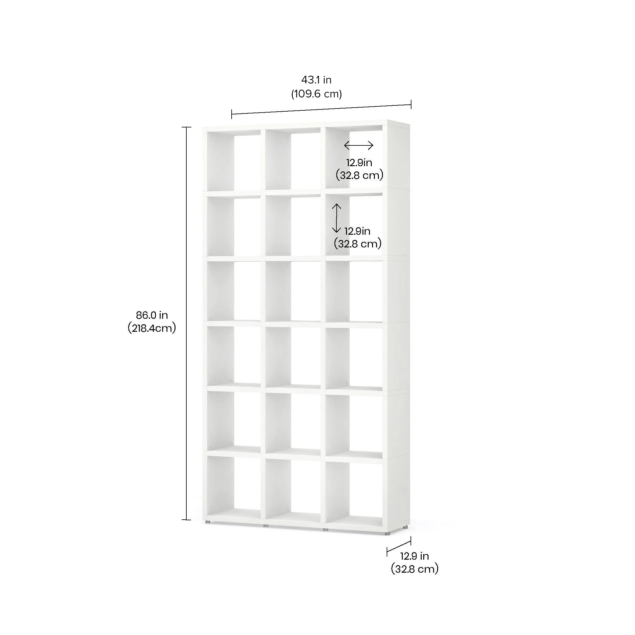 BOON Cube Storage Shelf Corner 3x3 Accessorized