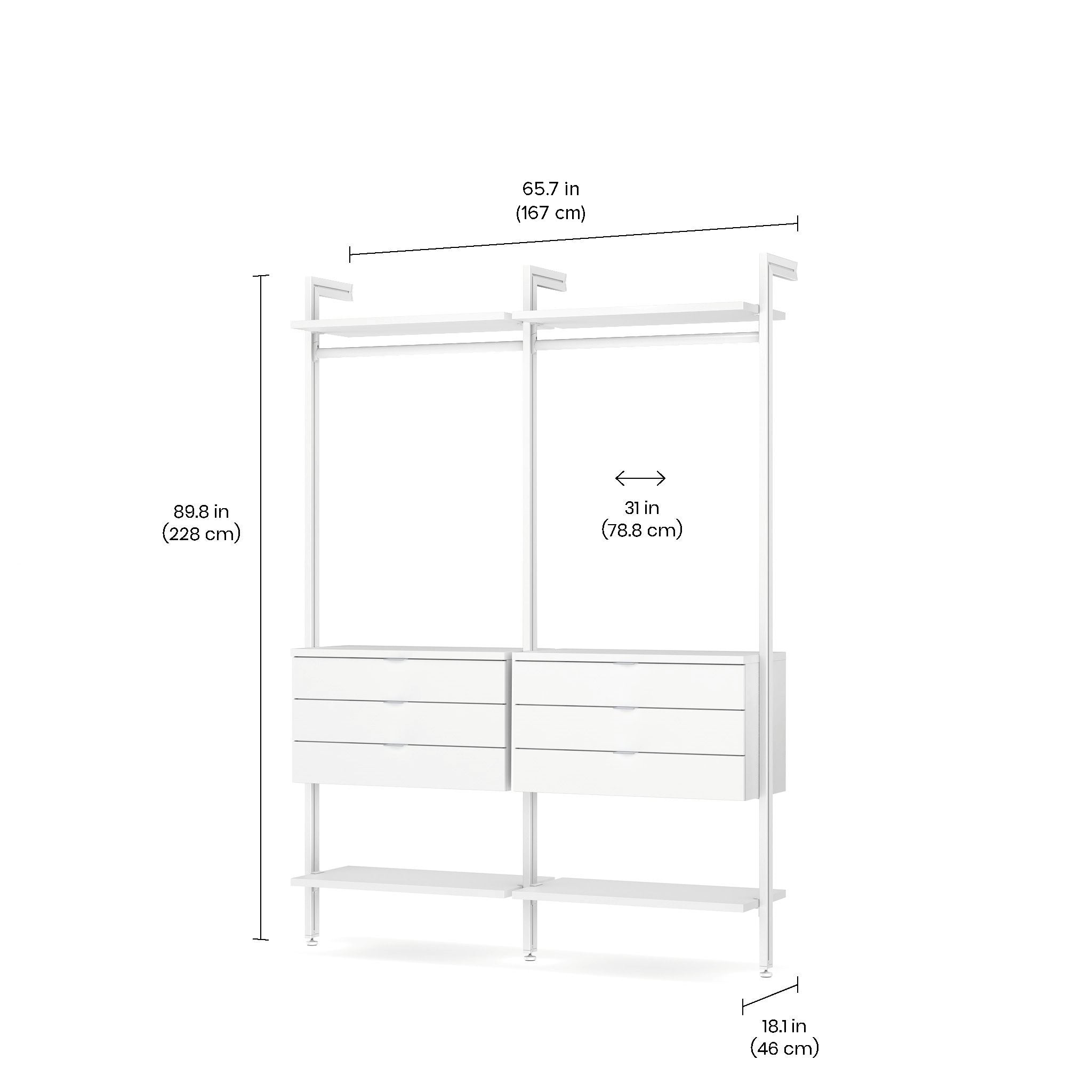 CLOS-IT W-206 Modular Closet Storage – Shelf & Co.