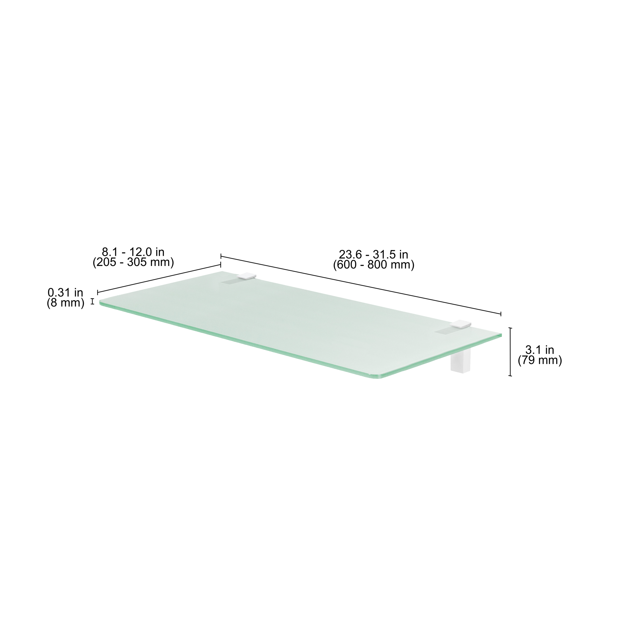 GLASSLINE Standard Shelf and ELIOT Clip | Shelf & Co.