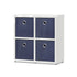 BOON Cube Storage Shelf Square 2x2 Accessorized with Blue Softboxes