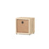 BOON Cube Storage Shelf Square 1x1 Accessorized Oak with Brown Softbox